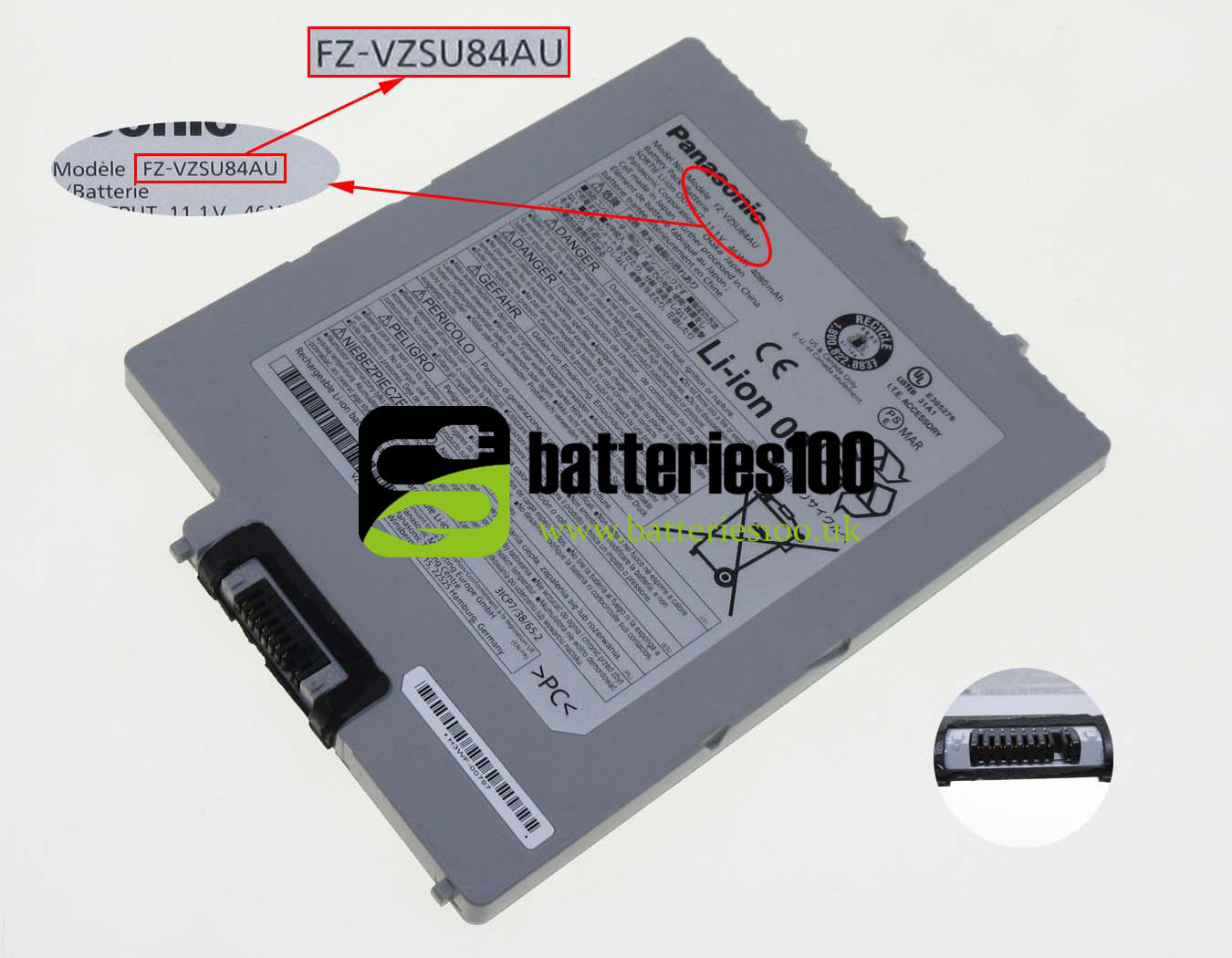 Panasonic battery part number identification