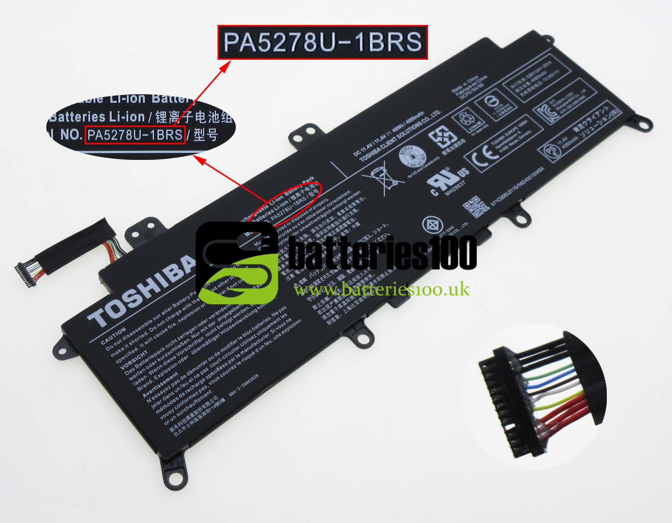 Toshiba battery part number identification