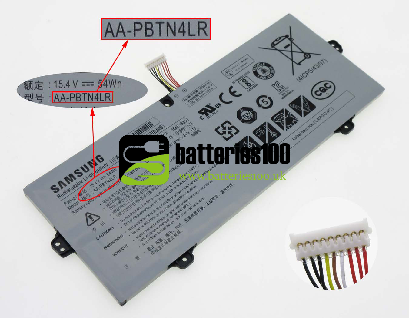 Samsung battery part number identification